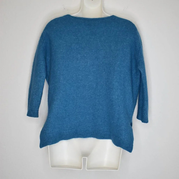 Massimo Dutti Sweater Sz S Crop Boxy Alpaca Wool Blend Crop 3/4 Sleeve Boho - Picture 7 of 15